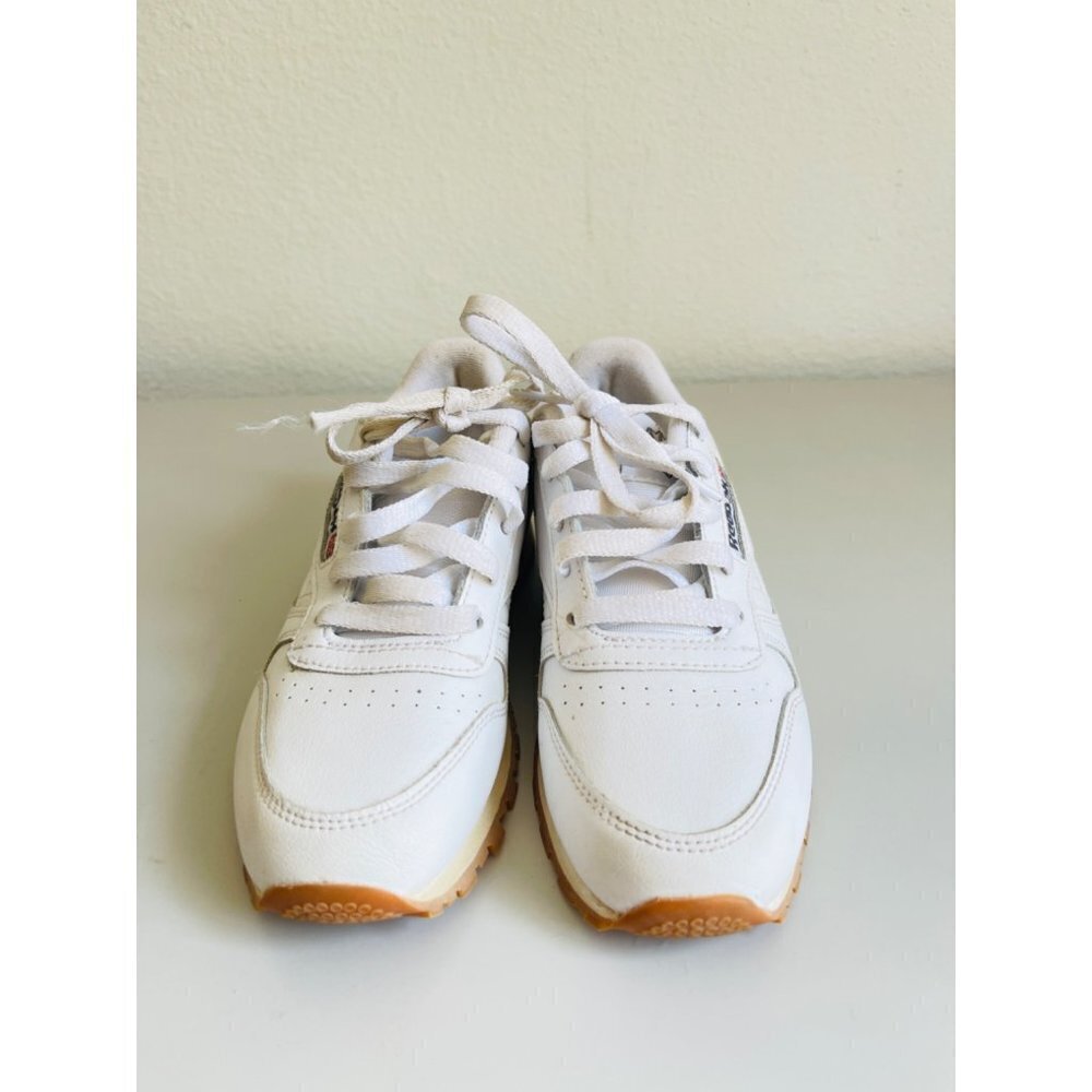 Reebok All White Kids Sneakers - Big boy Sz 1 - Picture 2 of 8